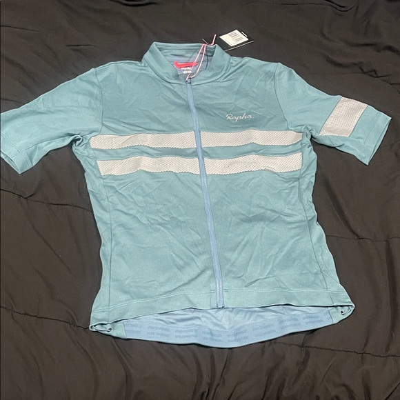 Rapha Other - Rapha Light Teal Short Sleeve Cycling Jersey with Reflective Stripes